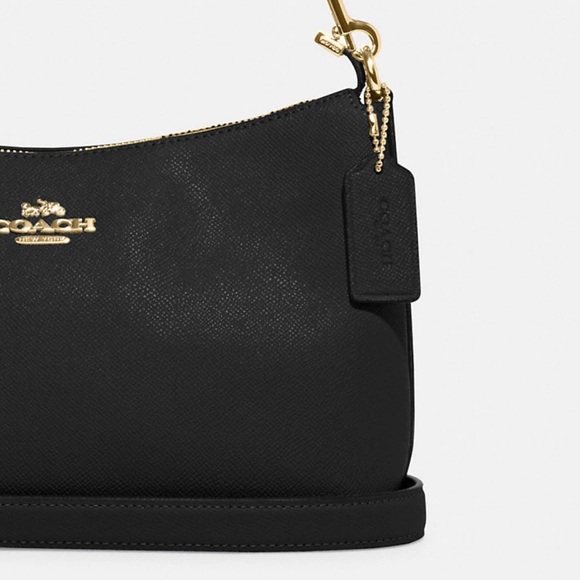 COACH Clara Handbag Shoulder Bag in Black Leather Crossbody Purse AUTHENTIC NWT - Picture 6 of 9